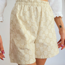 Load image into Gallery viewer, Monogram Cream Shorts
