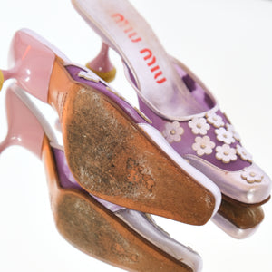 Iconic 1990s Lilac Flower Mules