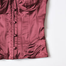 Load image into Gallery viewer, 2000s Bordeaux Satin Bustier