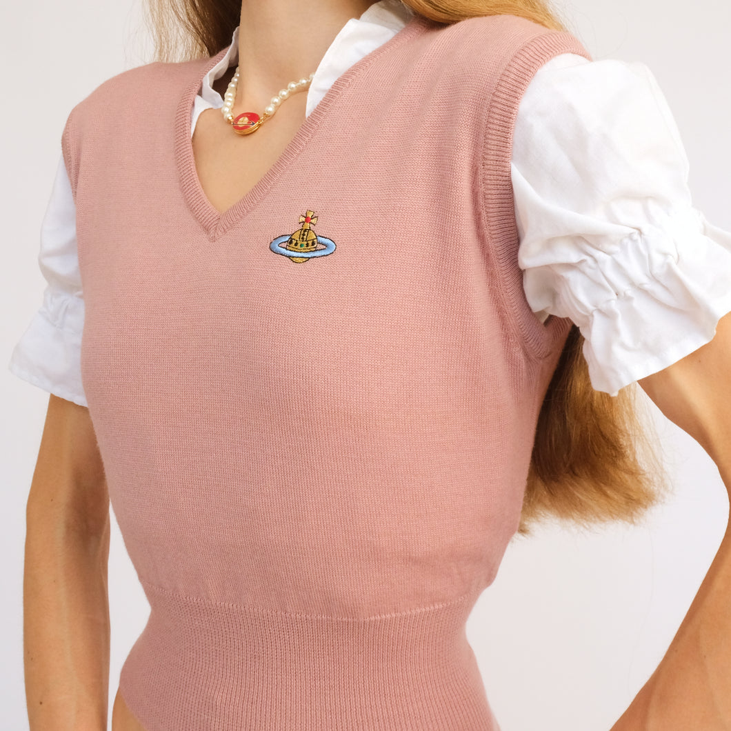 Vintage Blush Pink Vest