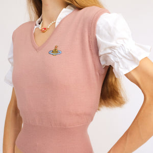 Vintage Blush Pink Vest